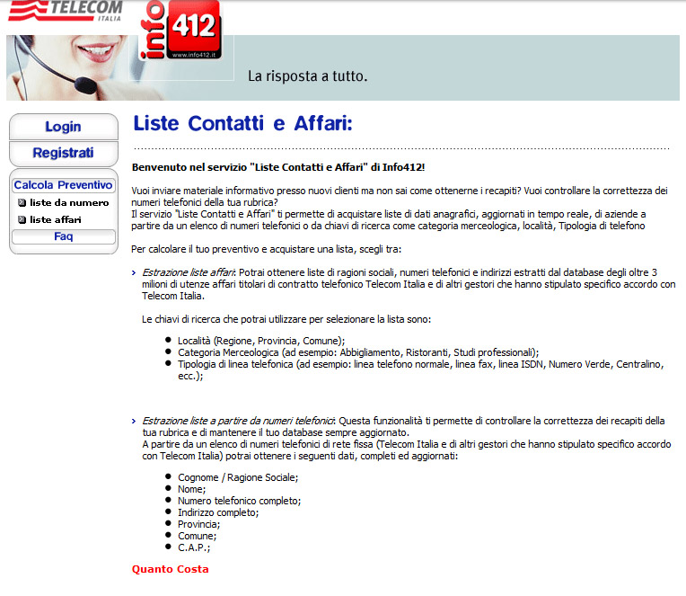 Liste Contatti e Affari